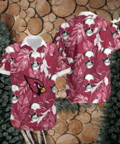 Arizona Cardinals Coconut Leaves And Skulls Hawaii Shirt Summer Collections