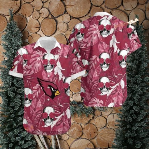 Arizona Cardinals Coconut Leaves And Skulls Hawaii Shirt Summer Collections