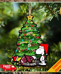 Arizona Cardinals Customized Your Name Snoopy And Peanut Ornament Christmas Gifts For NFL Fans