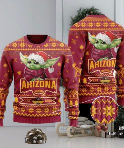 Arizona Cardinals Cute Baby Yoda Grogu Holiday Party Ugly Christmas Sweater Perfect Holiday Gift