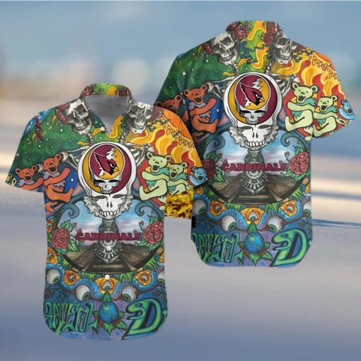 Arizona Cardinals Grateful Dead Nfl Hawaiian Shirt