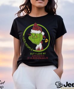 Arizona Cardinals NFL Christmas Grinch Shirt I Hate People But I Love My Arizona Cardinals Shirt