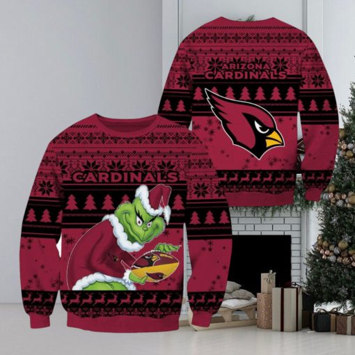 Arizona Cardinals NFL Grinch Christmas Ugly Sweater Fans Gift Funny For Men And Women