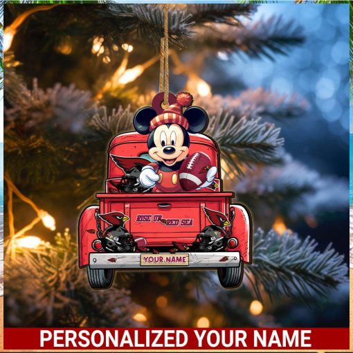 Arizona Cardinals NFL Mickey Ornament Personalized Your Name SP12102331ID05