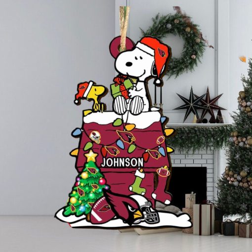 Arizona Cardinals NFL Snoopy Ornament Personalized Christmas 2023 Holidays