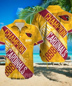 Arizona Cardinals NFL Unisex All Over Print Hawaiian Button Shirt