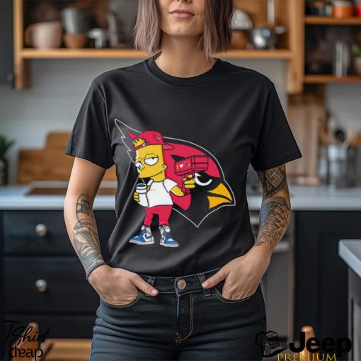 Arizona Cardinals NFL X Bart Simpson cartoon shirt