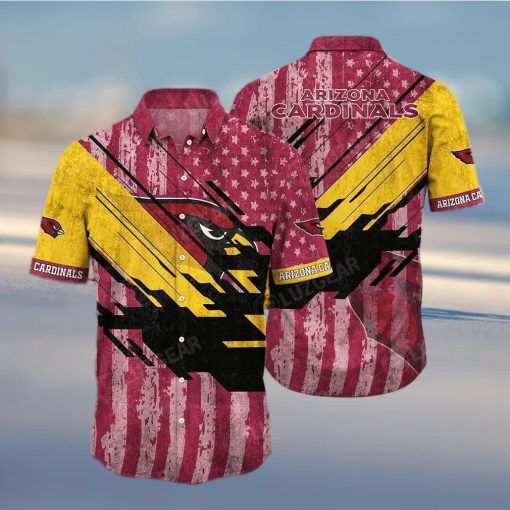 Arizona Cardinals Nfl Football Hawaiian Shirt  American Flag Print This Summer Best Gift For Fans  Arizona Cardinals Gifts – Family Gift Ideas That Everyone Will Enjoy