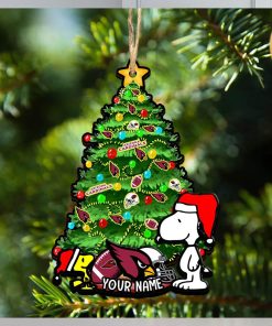 Arizona Cardinals Personalized Your Name Snoopy And Peanut Ornament Christmas Gifts For NFL Fans SP161023129ID03