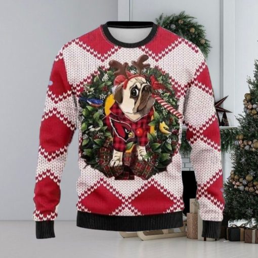 Arizona Cardinals Pug Dog Ugly Christmas Sweater