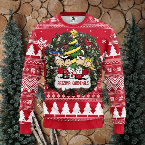 Arizona Cardinals Snoopy Christmas Ugly Sweater