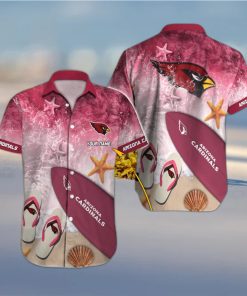 Arizona Cardinals Surfboard Pattern Custom Name Hawaiian Shirt