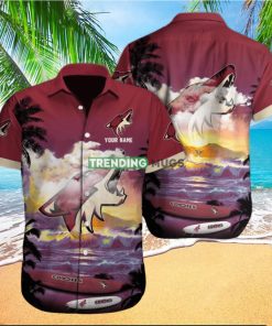 Arizona Coyotes NHL Custom Name Hawaiian Shirt For Men Women Gift For Real Fans hawaiian shirt