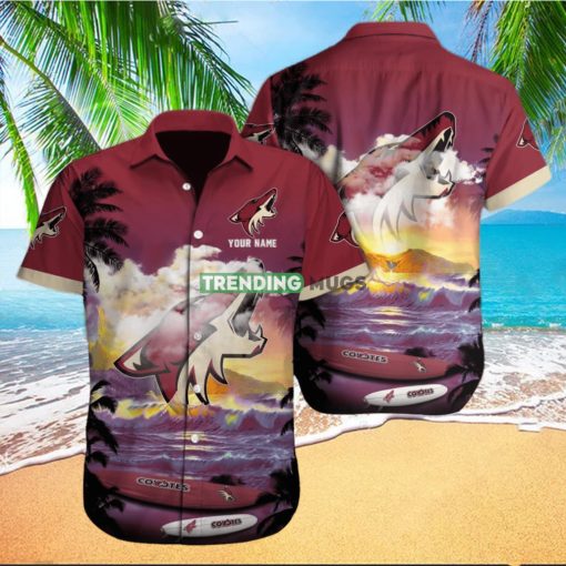 Arizona Coyotes NHL Custom Name Hawaiian Shirt For Men Women Gift For Real Fans hawaiian shirt