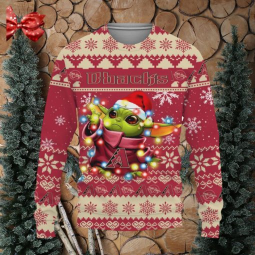 Arizona Diamondbacks Baby Yoda Star Wars Sports Football American Knitted Christmas Sweater