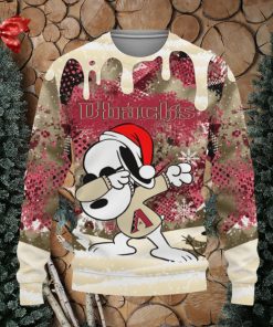 Arizona Diamondbacks Snoopy Dabbing The Peanuts Sports Football American Christmas Dripping Matching Ugly Christmas Sweater