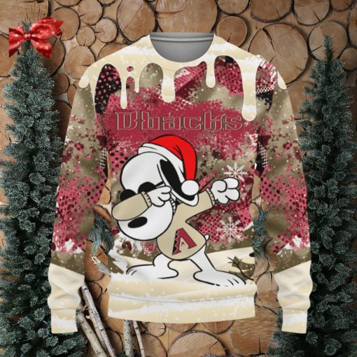 Arizona Diamondbacks Snoopy Dabbing The Peanuts Sports Football American Christmas Dripping Matching Ugly Christmas Sweater