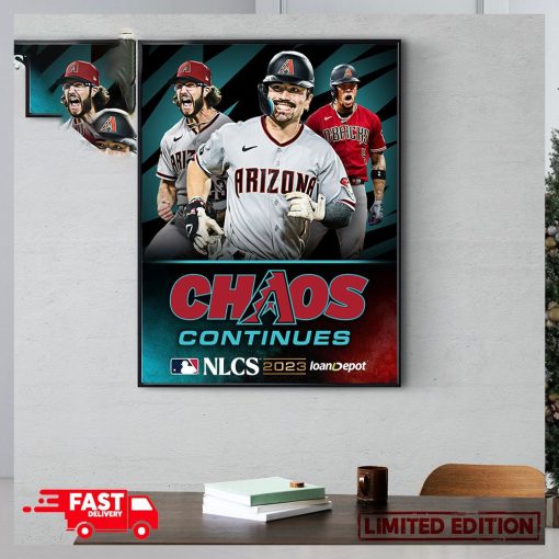 Arizona Diamondbacks The Chaos Continues MLB NLCS 2023 Poster Canvas