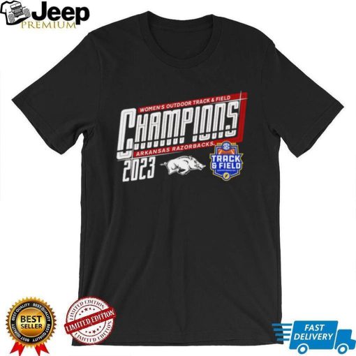 Arkansas Razorbacks 2023 SEC Women’s Outdoor Track and Field Champions logo shirt