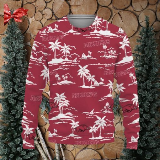 Arkansas Razorbacks Aloha Hawaii Beach Knitted Xmas 3D Sweater Gift Holidays