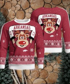 Arkansas Razorbacks Cute Reindeer Ugly Christmas Sweater Christmas Party Gift