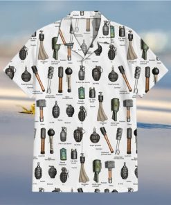 Armory Bomb Grenade Explosion Cuban Collar Hawaiian Shirt