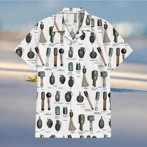 Armory Bomb Grenade Explosion Cuban Collar Hawaiian Shirt