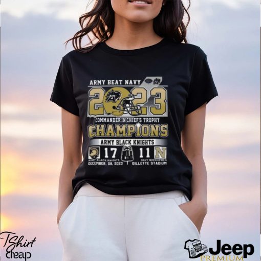 Army Beat Navy 2023 Commander In Chief’s Trophy Champions Army Black Knights 17 – 11 Navy Midshipmen Shirt