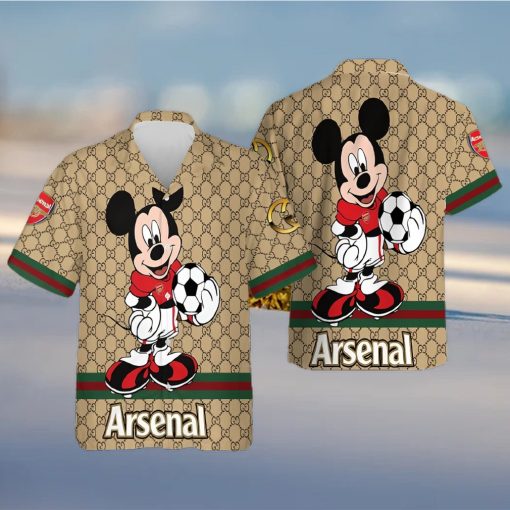 Arsenal Gucci Mickey Hawaiian Shirt