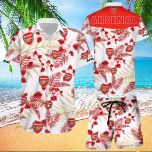 Arsenal Hawaiian Shorts and Shirt Summer Beach Shirt Full Over Print