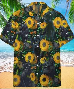 Art Black Cat 3d All Over Printed Trending Hawaiian Shirt