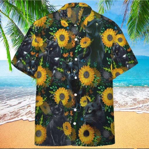 Art Black Cat 3d All Over Printed Trending Hawaiian Shirt