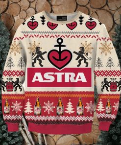 Astra Beer Ugly Christmas Sweater, Gift for Christmas Holiday