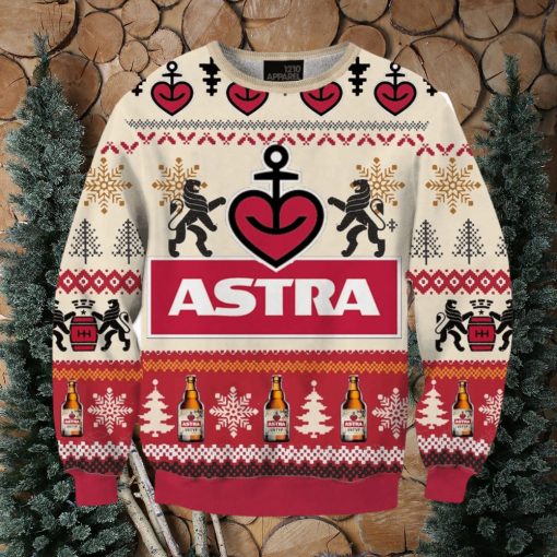 Astra Beer Ugly Christmas Sweater, Gift for Christmas Holiday