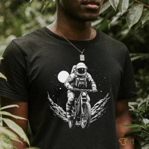 Astronaut Moonlight Cyclist art shirt