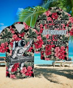 Astronaut On Vacation Hawaiian Shirt Summer Button Up