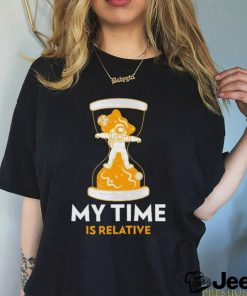 Astronaut in hourglass my time is relative shirt