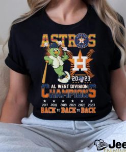 Astros 2023 AL West Division Champions Back To Back To Back T Shirt