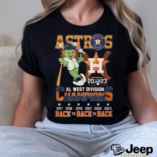 Astros 2023 AL West Division Champions Back To Back To Back T Shirt