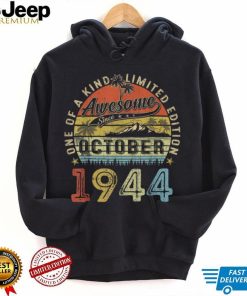 Awesome Since October 1944 Vintage Gift Men 79th Birthday T Shirt