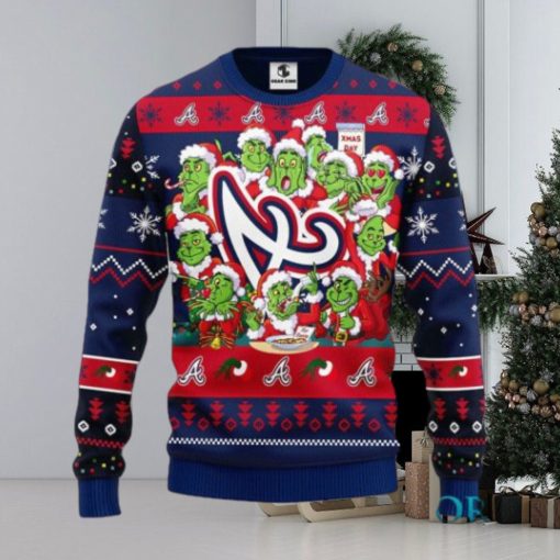 Atlanta Braves 12 Grinch Xmas Day Ugly Christmas Sweater