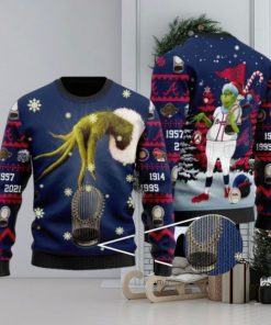 Atlanta Braves Grinch World Series Champions Ugly Christmas Sweater