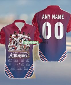 Atlanta Braves NL East Division Champions Great Player Signature Custom Name And Number 3D Hawaiian Shirt