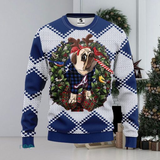 Atlanta Braves Pub Dog Christmas Ugly Sweater