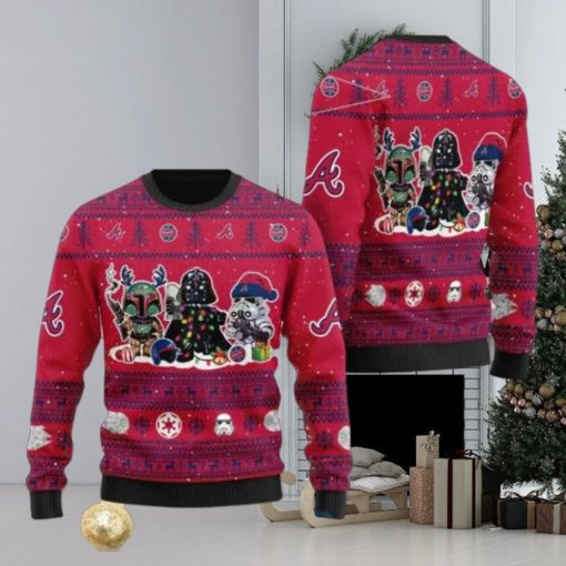 Atlanta Braves Star Wars Ugly Christmas 3D Sweater