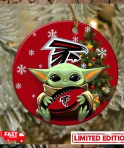 Atlanta Falcons Baby Yoda NFL 2023 Christmas Tree Decorations Ornament