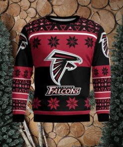 Atlanta Falcons Logo Big Snowflake Pattern Ugly Christmas Sweater