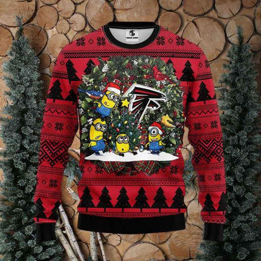 Atlanta Falcons Minion Christmas Ugly Sweater