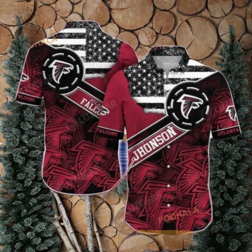 Atlanta Falcons NFL Customized Hawaii Shirt Hot Summer Graphic US Flag, Atlanta Falcons Gifts