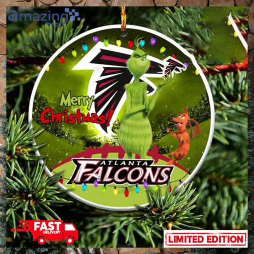 Atlanta Falcons NFL Funny Grinch Christmas Ornament